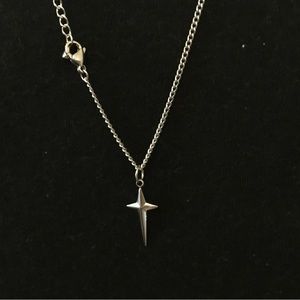 20 inch surgical steel necklace with cross pendant